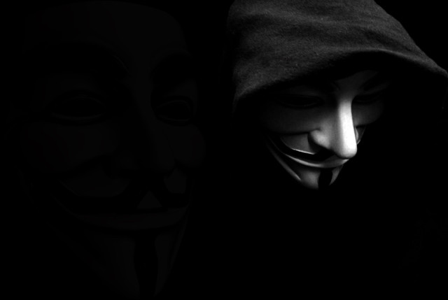 Masked hoodie dark background white free wallpaper - medium preview image