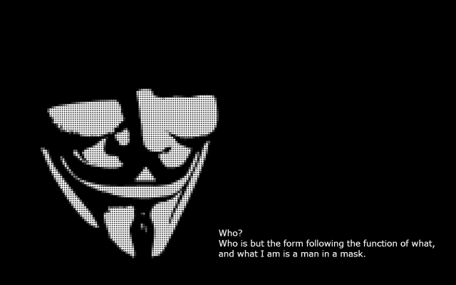 Black white photo man mask free wallpaper - medium preview image