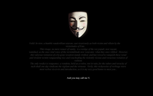 Mask face dark quote anonymous free wallpaper - medium preview image