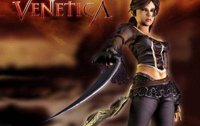 Woman costume sword red background #2 free wallpaper - medium preview image
