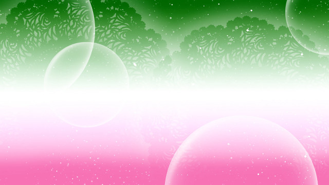Pink green bubbles stars sky free wallpaper - medium preview image