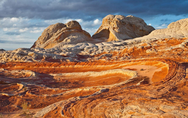 Desert landscape rocks dirt cloudy free wallpaper - medium preview image
