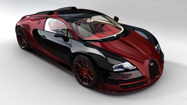Red black bugatti car white free wallpaper - medium preview image