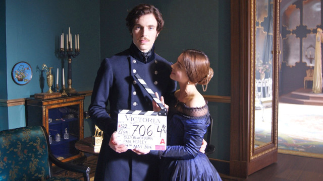 Man woman period clothing blue free wallpaper - medium preview image