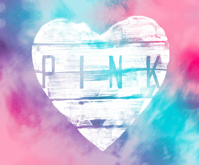 Heart phnk colorful background clouds free wallpaper - medium preview image