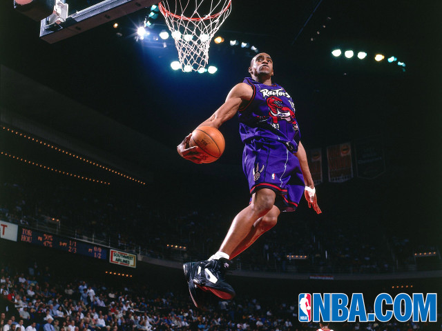 Man purple uniform dunking basketball #3 free wallpaper - medium preview image