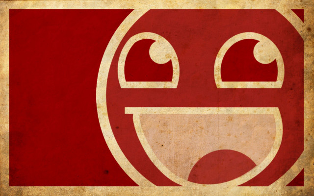 Red white smiley side background free wallpaper - medium preview image