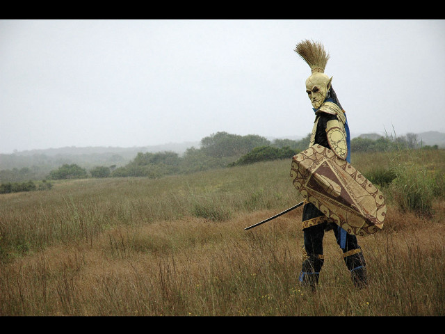 Man costume field sword shield free wallpaper - medium preview image