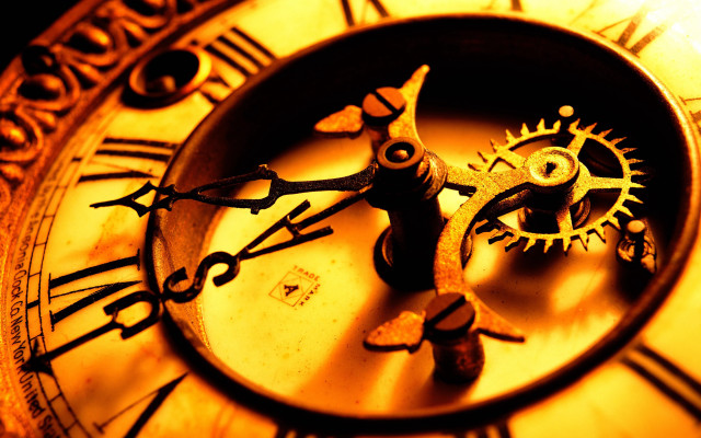 Close up clock face hands free wallpaper - medium preview image