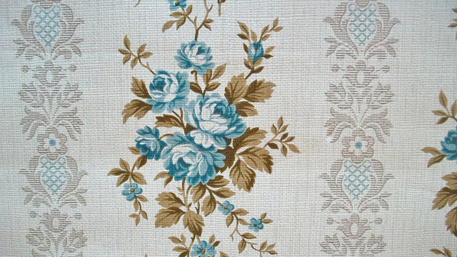 Blue brown flowered fabric white free wallpaper - medium preview image