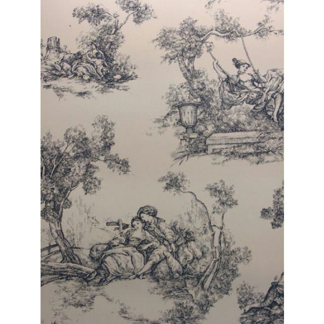 Man woman forest bench drawing free wallpaper - medium preview image
