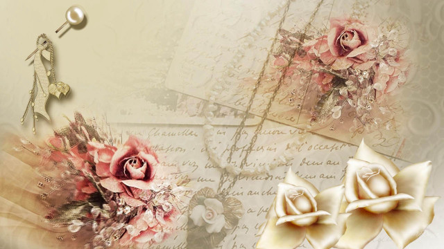 Flower earrings postcard background image free wallpaper - medium preview image