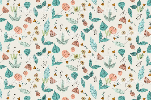 Floral leaves flowers arts crafts free wallpaper - medium preview image