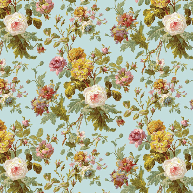 Blue background flowers green background free wallpaper - medium preview image
