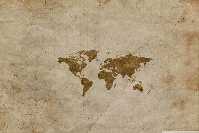 World map brown background border #2 free wallpaper - medium preview image