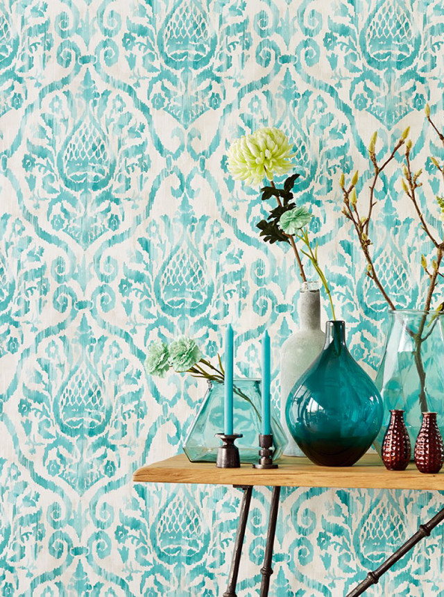 Table vases flowers wallpaper blue free wallpaper - medium preview image