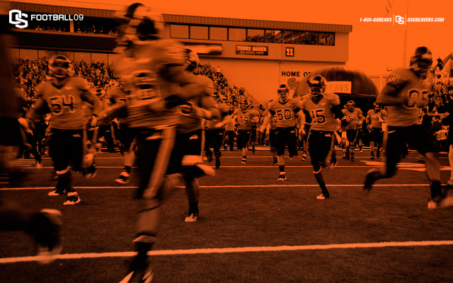 Football players running field crowd free wallpaper - medium preview image