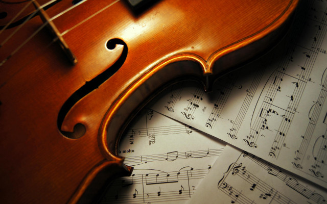 Violin sheet music notes background free wallpaper - medium preview image