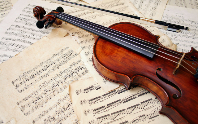Violin sheet music background music free wallpaper - medium preview image