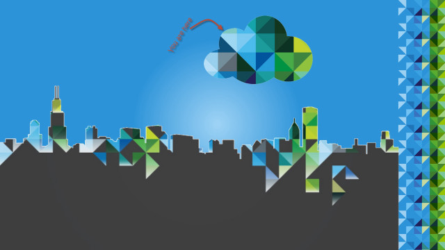 City kite flying skyline buildings free wallpaper - medium preview image