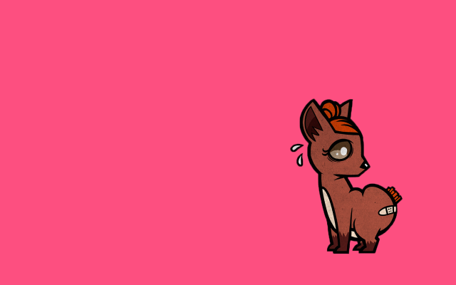 Little deer sad cartoon face free wallpaper - medium preview image