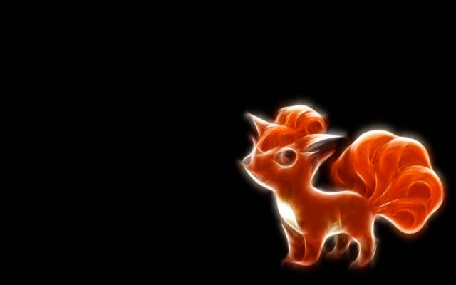 Red fox black background fox free wallpaper - medium preview image