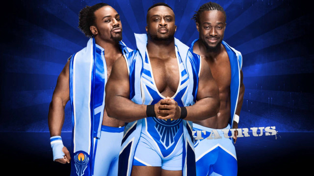 Three men blue uniforms posing free wallpaper - medium preview image