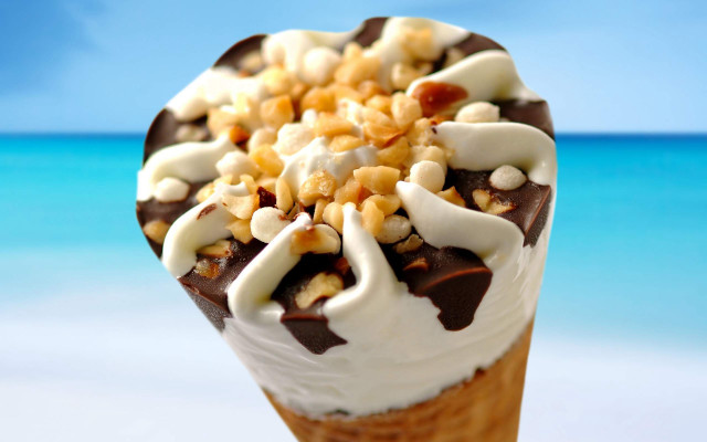 Ice cream cone chocolate marshmallows free wallpaper - medium preview image