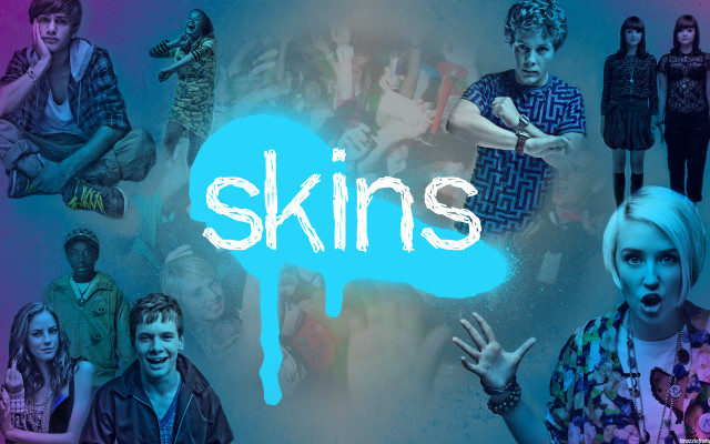 Collage people skins painted blue free wallpaper - medium preview image