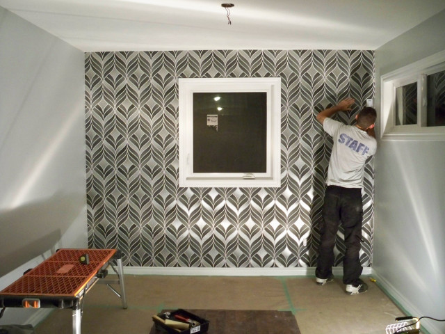 Man painting wallpaper window op free wallpaper - medium preview image