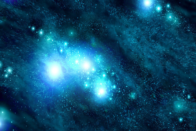 Blue space stars dust sky free wallpaper - medium preview image