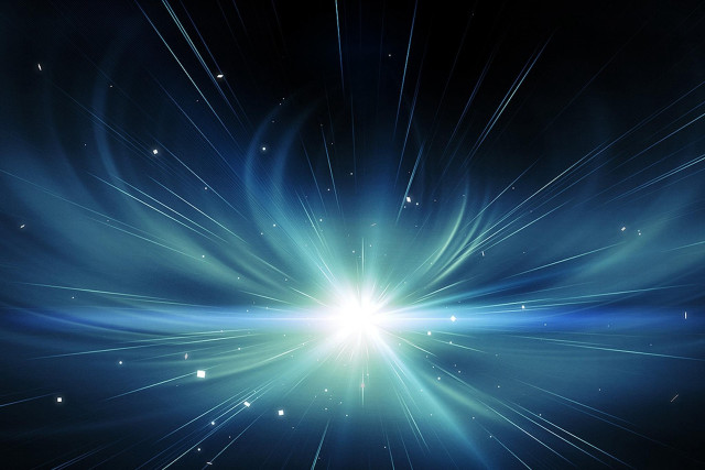 Blue star burst black background #6 free wallpaper - medium preview image