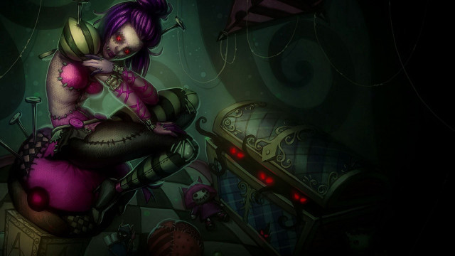 Cartoon character creepy look purple free wallpaper - medium preview image