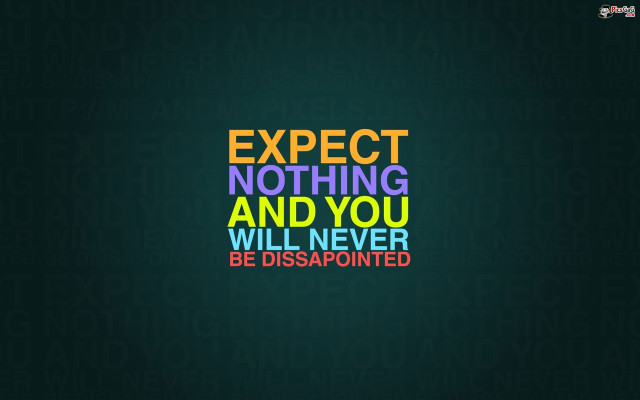Expect nothing never disappointed rainbow #2 free wallpaper - medium preview image
