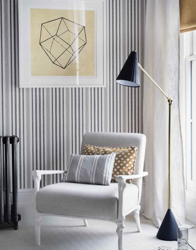 Chair lamp striped walls flooring free wallpaper - medium preview image