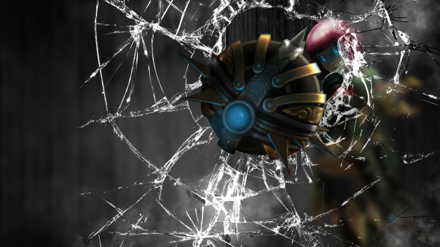 Broken glass helmet lightbulb center free wallpaper - medium preview image