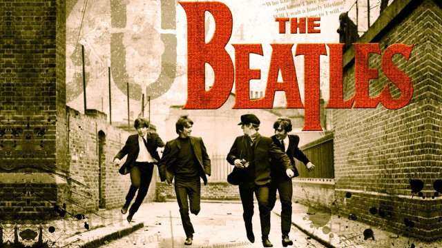Beatles movie poster three men free wallpaper - medium preview image