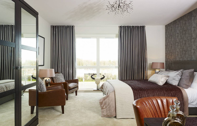 Bedroom chandelier artsandcrafts digital rendering free wallpaper - medium preview image
