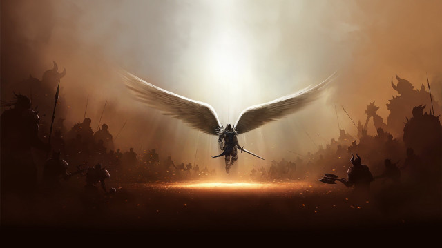 Person wings flying field people free wallpaper - medium preview image