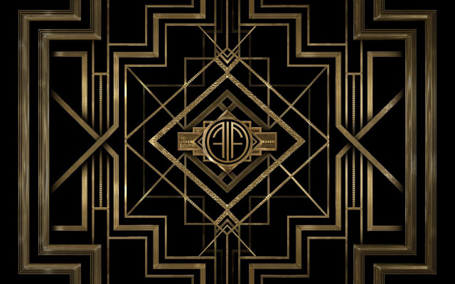 Black gold art deco diamond free wallpaper - medium preview image