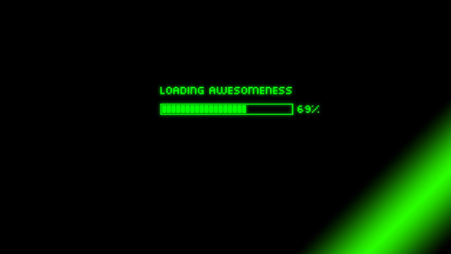 Green light black background loading free wallpaper - medium preview image