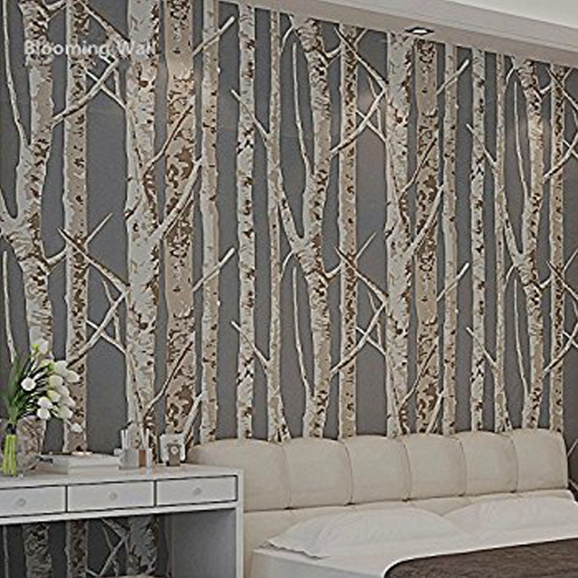 Bedroom wallpaper trees white dresser free wallpaper - medium preview image