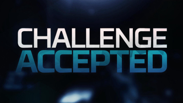 Challenge accepted blue white black free wallpaper - medium preview image