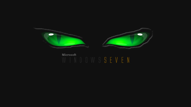 Green glowing eyes black background #2 free wallpaper - medium preview image