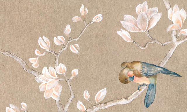 Bird branch flowers back bird free wallpaper - medium preview image