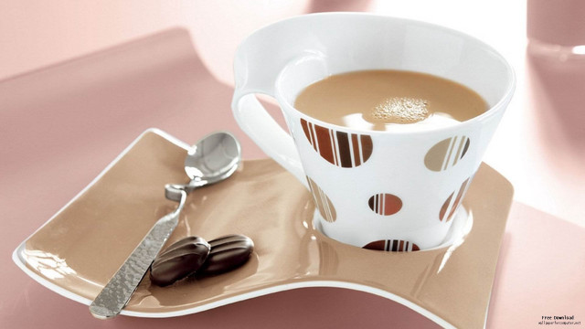 Coffee spoon tray table pink free wallpaper - medium preview image