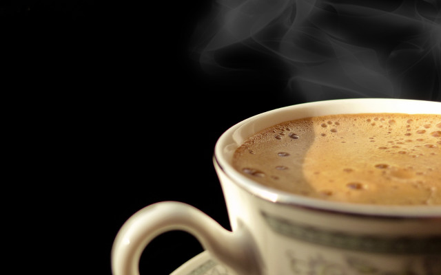 Coffee steam saucer black morning free wallpaper - medium preview image