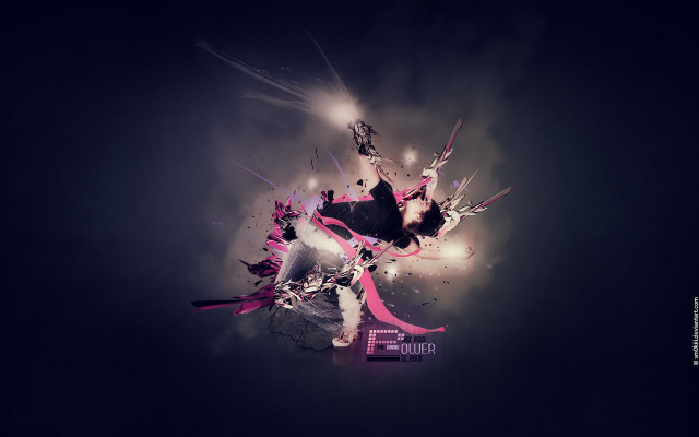Black white photo person pink free wallpaper - medium preview image