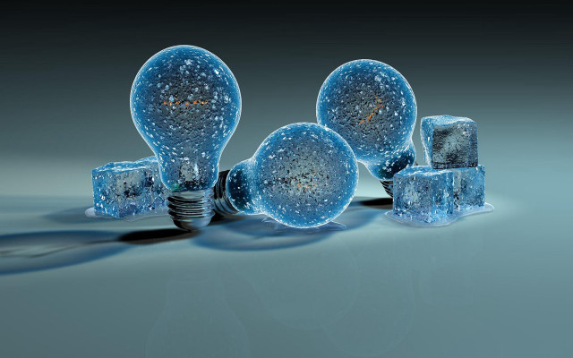 Light bulbs ice cubes gray free wallpaper - medium preview image