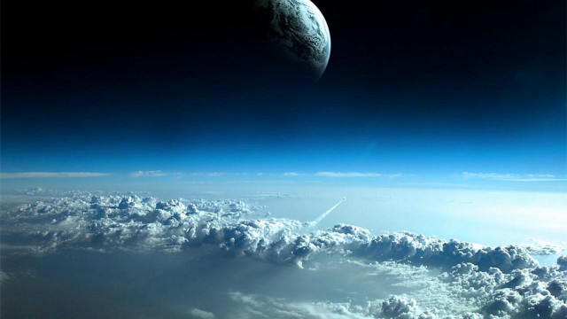 Earth view space shuttle clouds #5 free wallpaper - medium preview image